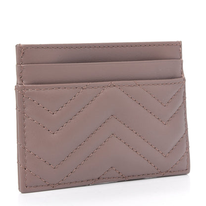 Gucci Calfskin Matelasse GG Marmont Card Holder Porcelain Rose 2 of 5