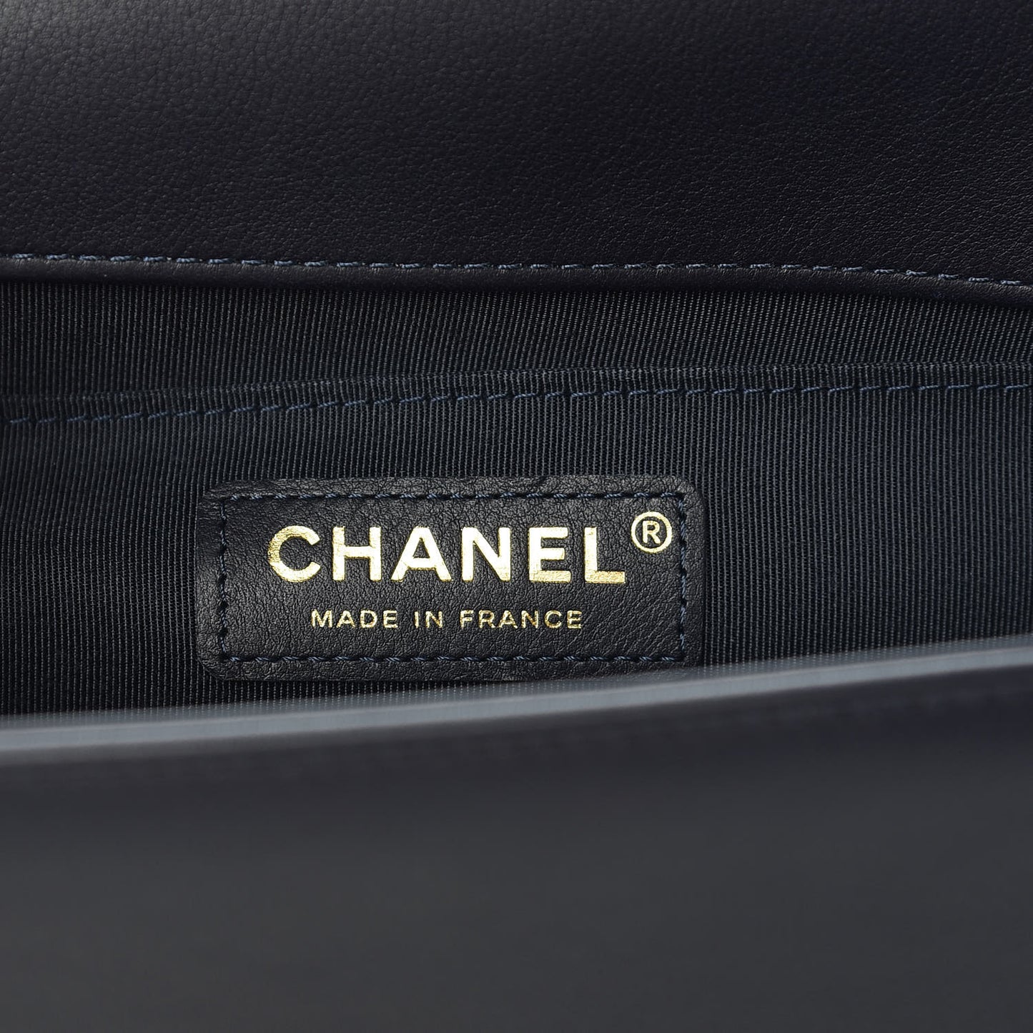 Lambskin Quilted Medium Boy Flap Dark Navy