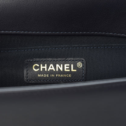 Chanel Lambskin Quilted Medium Boy Flap Dark Navy 6 of 8