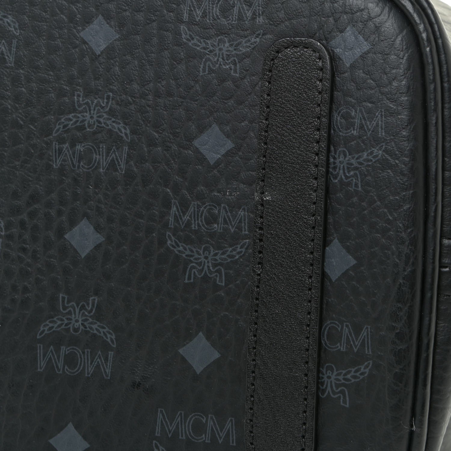 MCM Visetos Medium Liz Reversible Shopper Tote Black 12 of 22