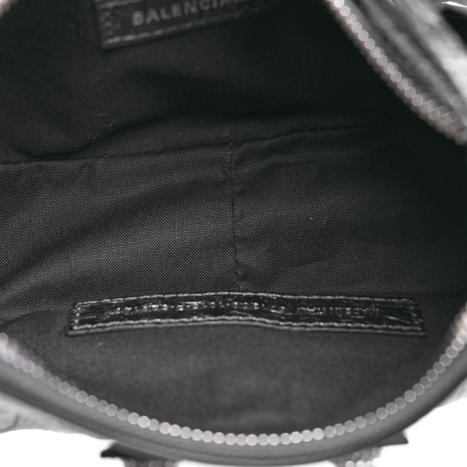 Balenciaga Extra Supple Calfskin Crystal Crocodile Embossed Le Cagole Shoulder Bag XS Gunmetal 6 of 11