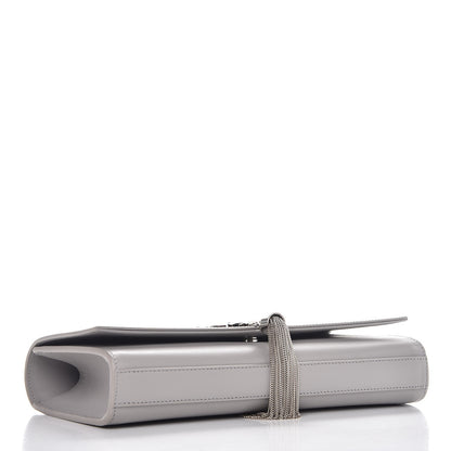 Saint Laurent Calfskin Classic Monogram Tassel Clutch Souris 4 of 7