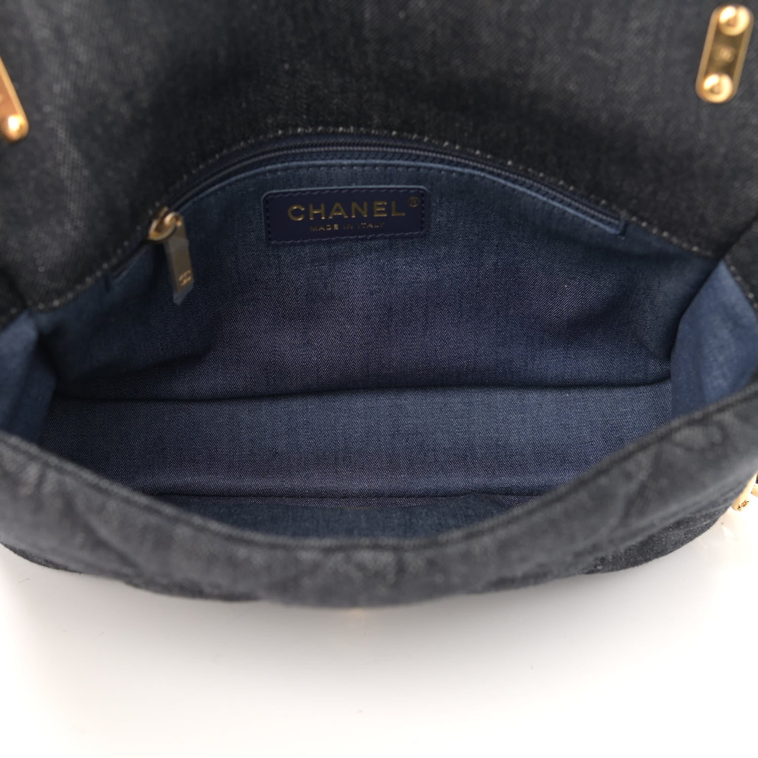 Chanel Denim Quilted Medium Funky Town Flap Black 5 of 10
