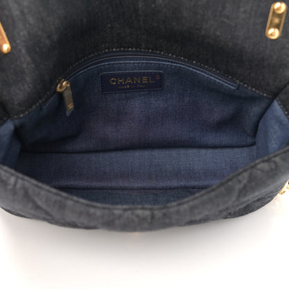 Chanel Denim Quilted Medium Funky Town Flap Black 5 of 10
