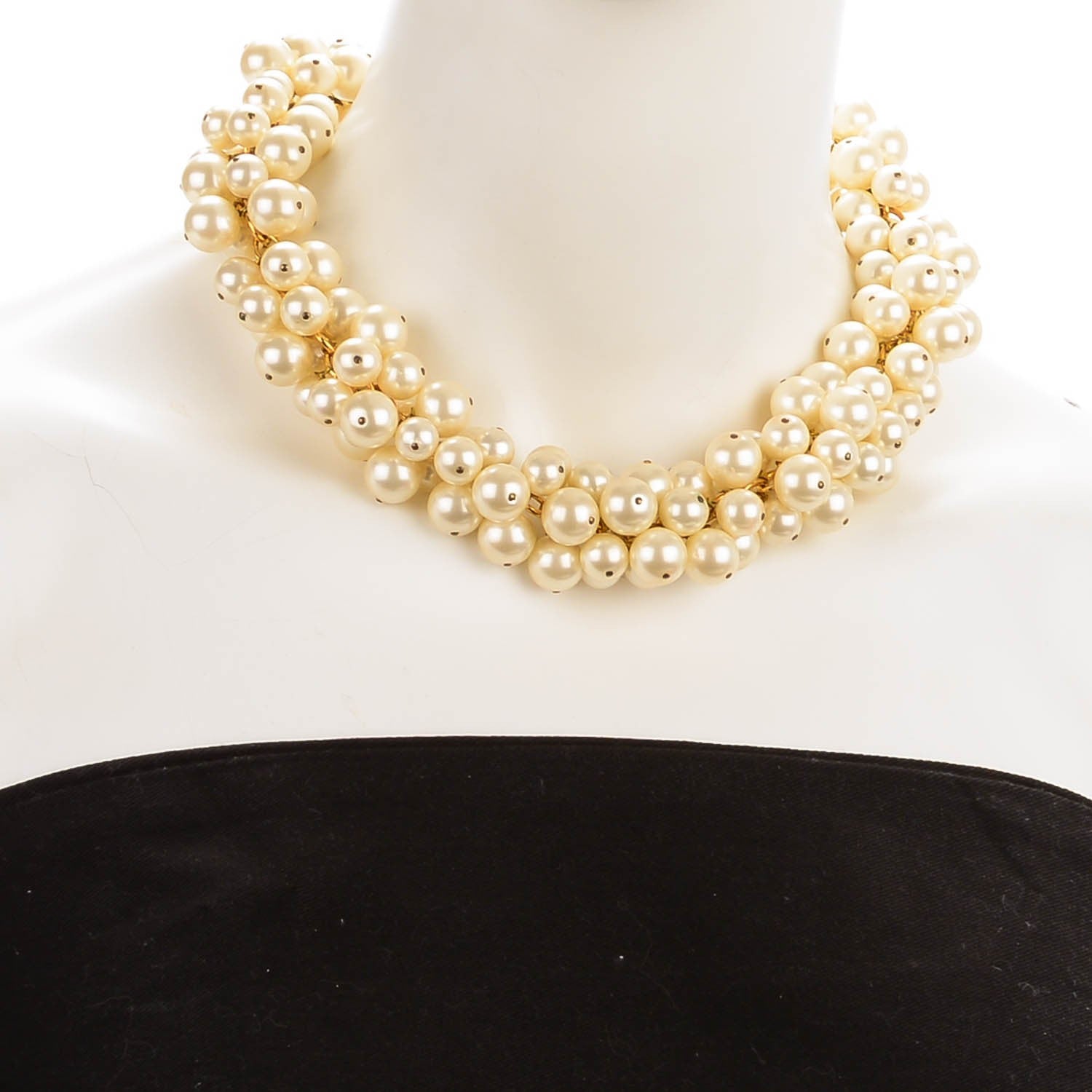 Chanel Pearl Layered Choker Necklace Gold 2 of 4