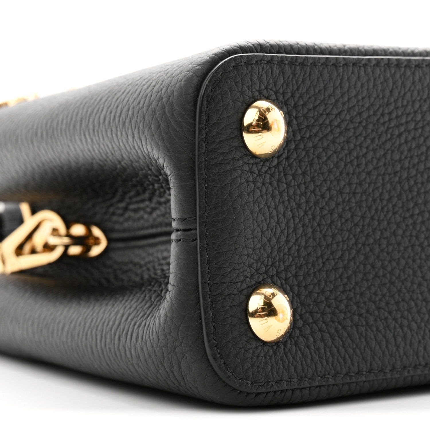 Louis Vuitton Taurillon Mother of Pearl Flowers Capucines BB Black 9 of 10
