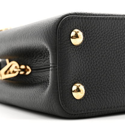 Louis Vuitton Taurillon Mother of Pearl Flowers Capucines BB Black 9 of 10