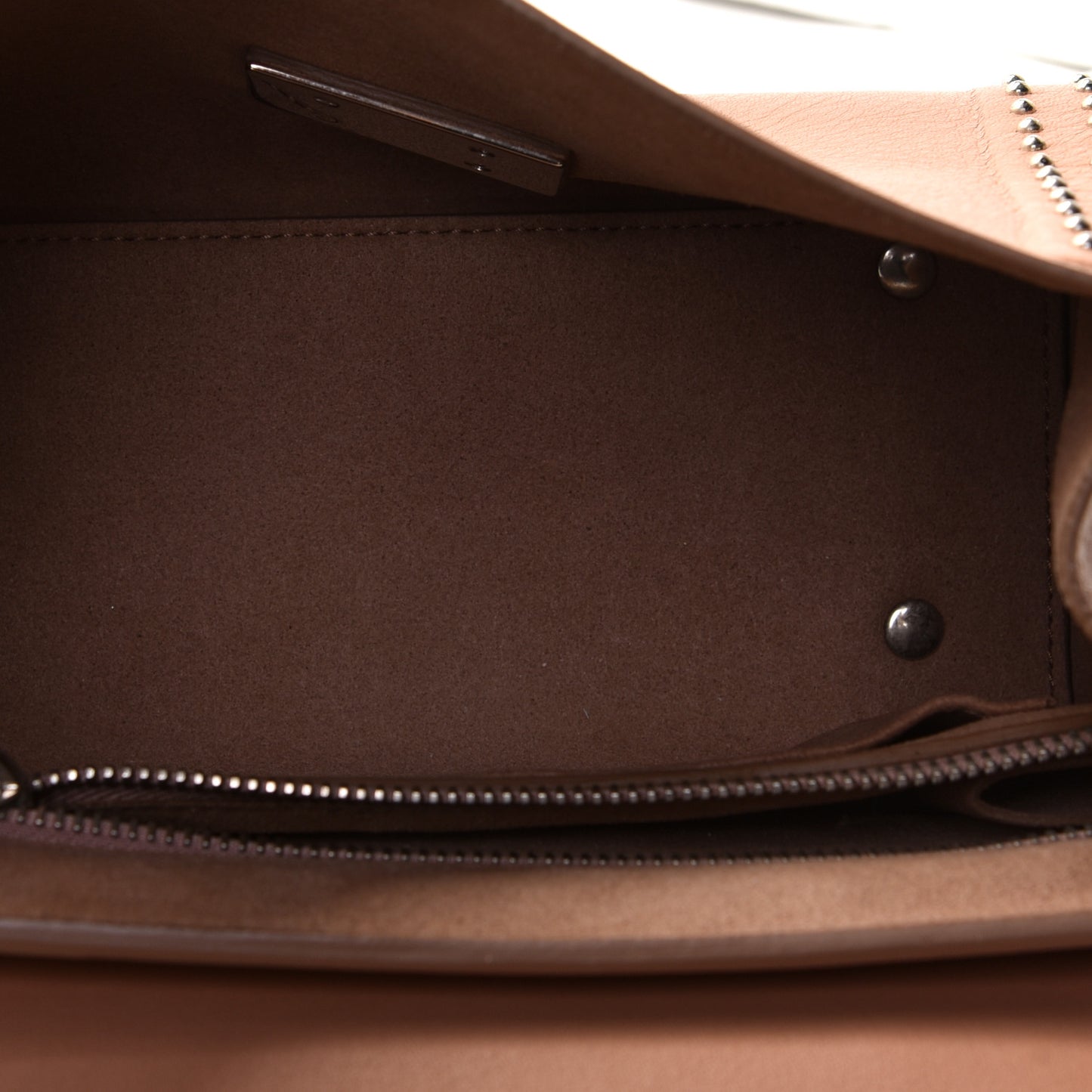 Grained Calfskin Studded Mini Shark Lock Satchel Old Pink