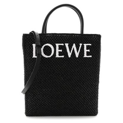 Loewe Raffia Calfskin Standard A4 Tote Bag Black 1 of 9