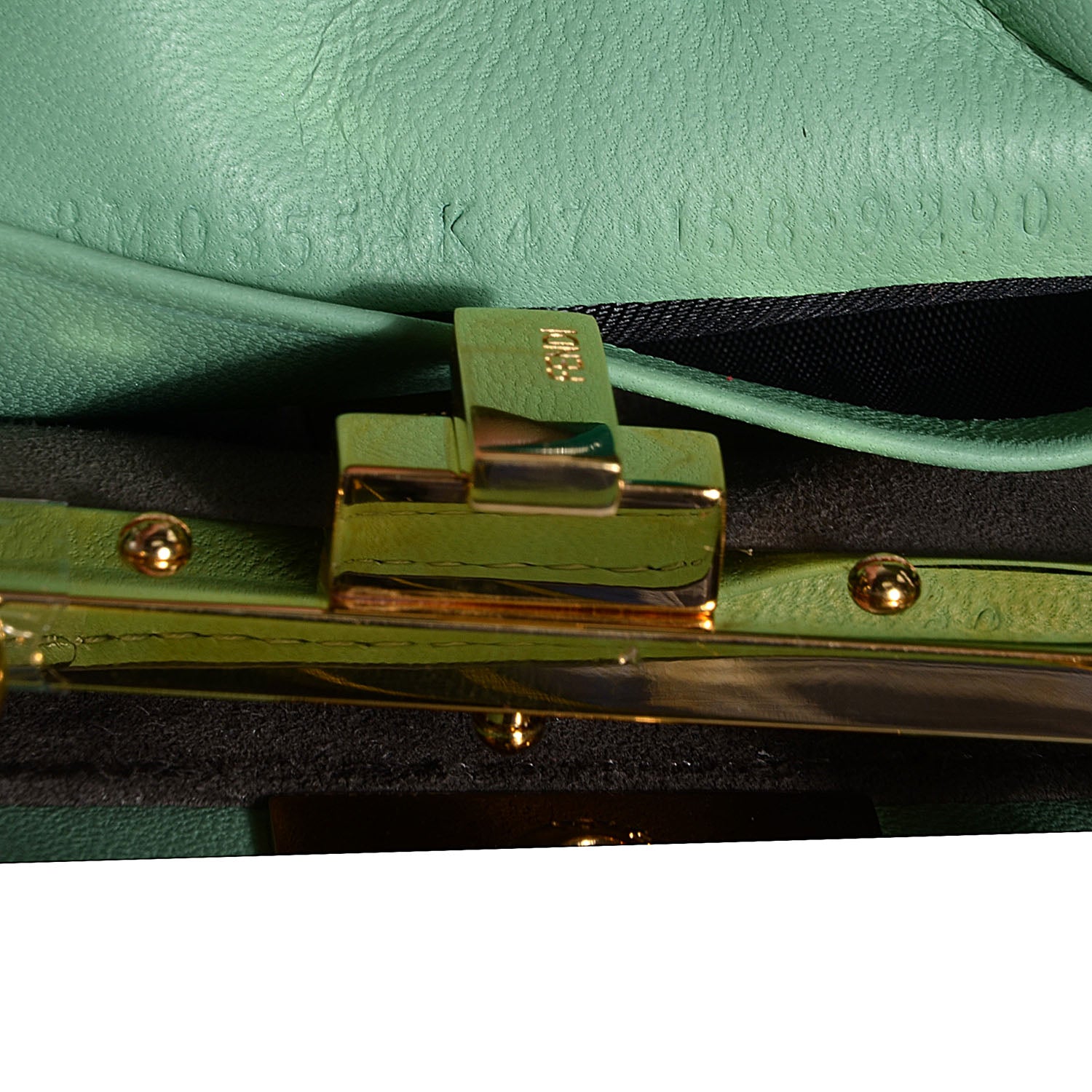 Fendi Shiny Nappa Micro Peekaboo Iconic Satchel Verde Acqua 6 of 8