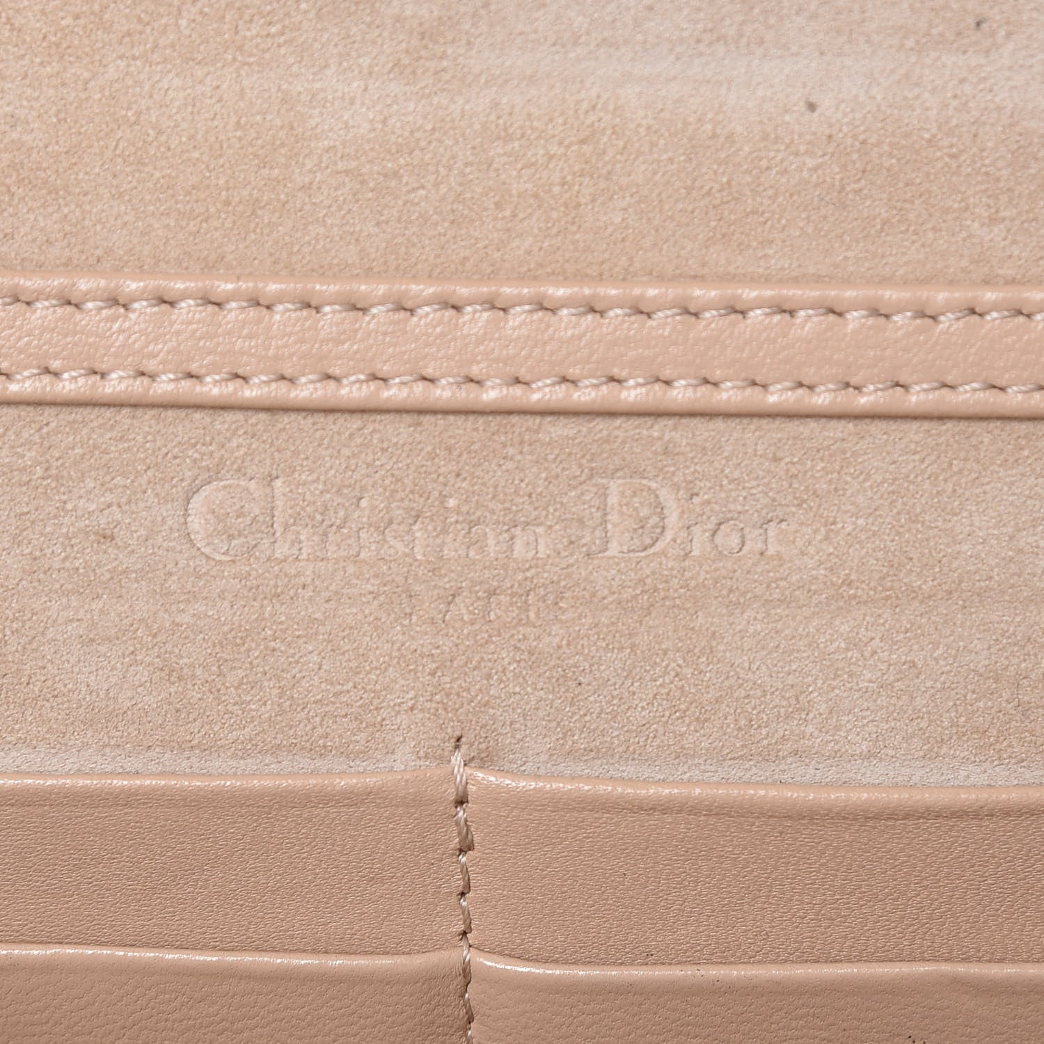 Christian Dior Grained Calfskin Diorama Wallet on Chain Pouch Nude 6 of 17