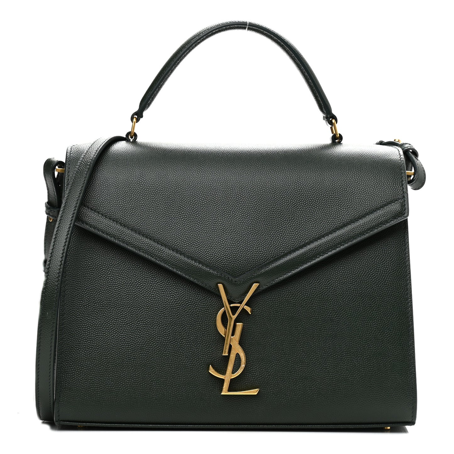 Grain de Poudre Medium Classic Monogram Cassandra Top Handle Dark Green
