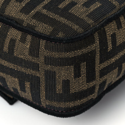 Fendi Fabric Jacquard FF 1974 Medium Baguette Tobacco Moro Black 9 of 12
