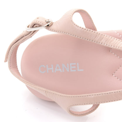 Chanel Lambskin Crystal Baguette CC Thong Sandals 38.5 Pink 7 of 8