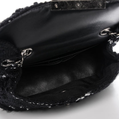 Chanel Tweed Quilted CC Clasp Flap Black 5 of 7
