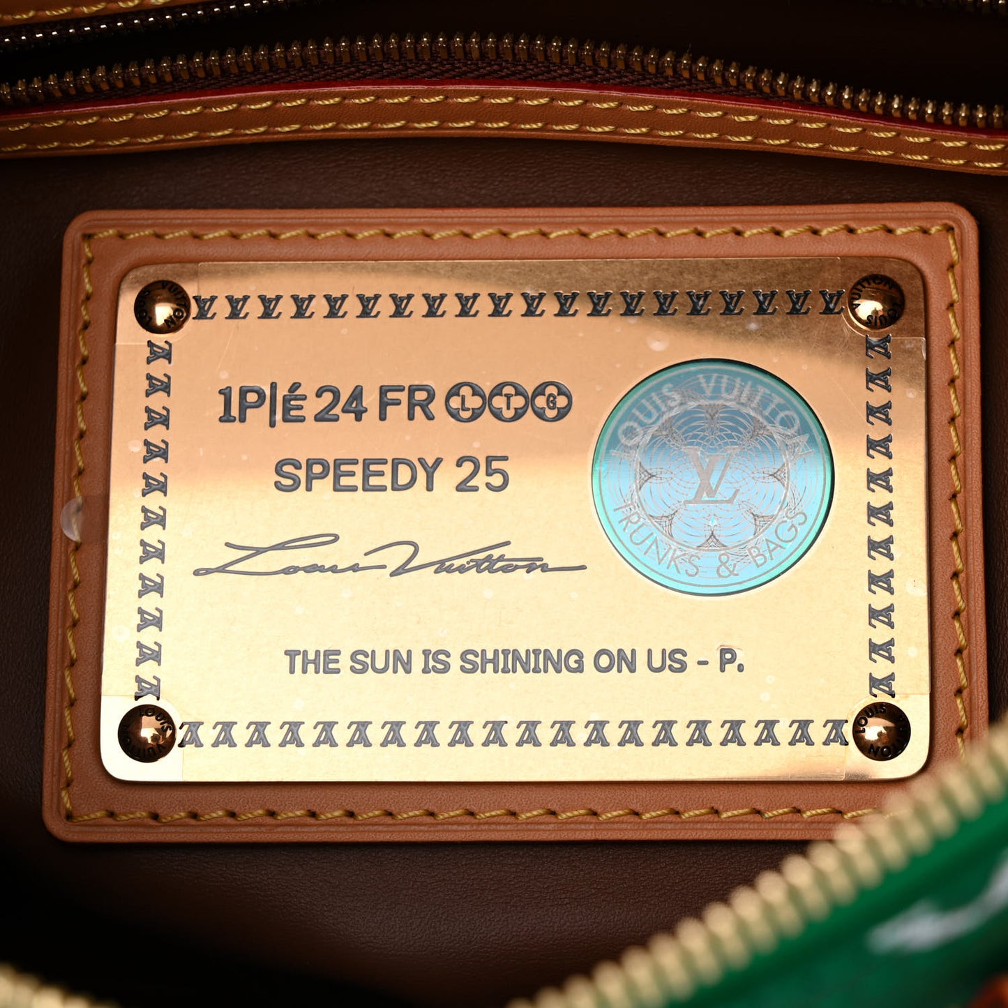 Calfskin Monogram Speedy P9 Bandouliere 25 Green