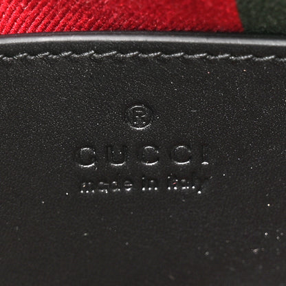 Gucci GG Supreme Monogram Textured Calfskin Small Emblem Shoulder Bag Beige Black 6 of 10