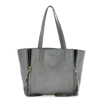 Chloe Smooth Calfskin Medium Milo Shopping Tote Cloudy Blue 1 of 9