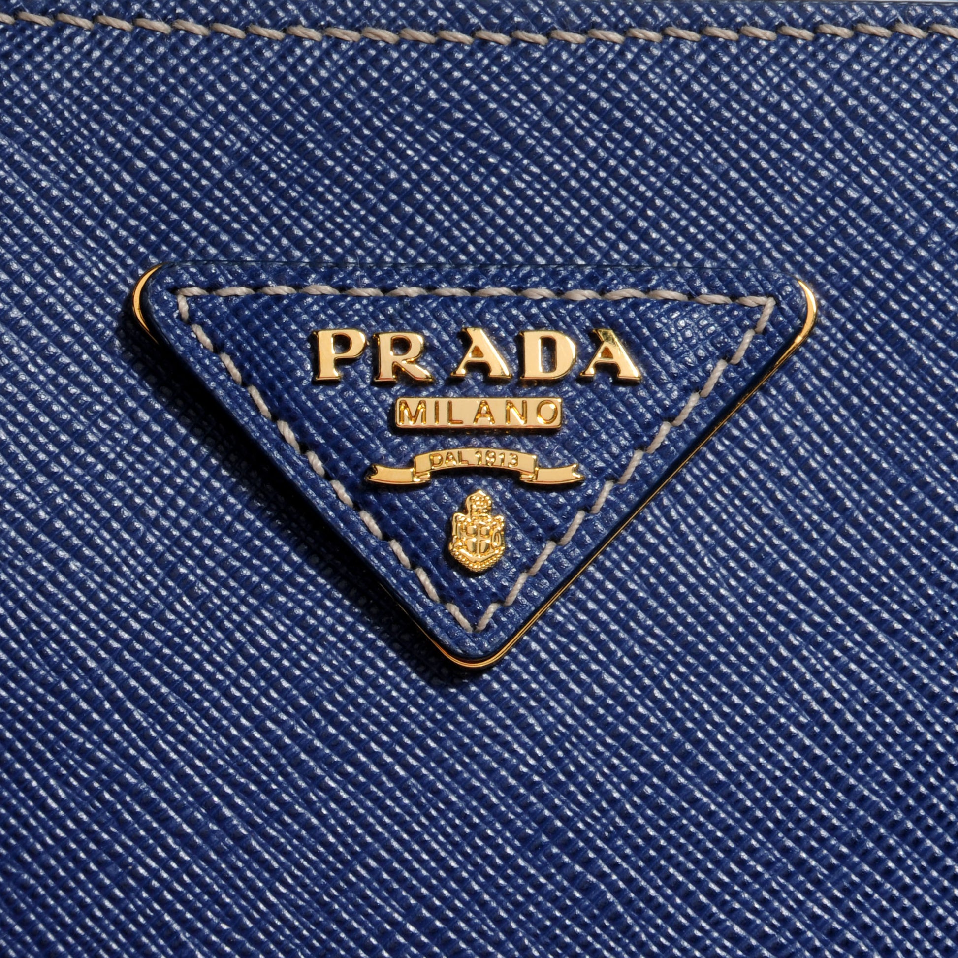 Prada Saffiano Lux Bi-Color Promenade Dome Tote Bluette Turchese 8 of 8