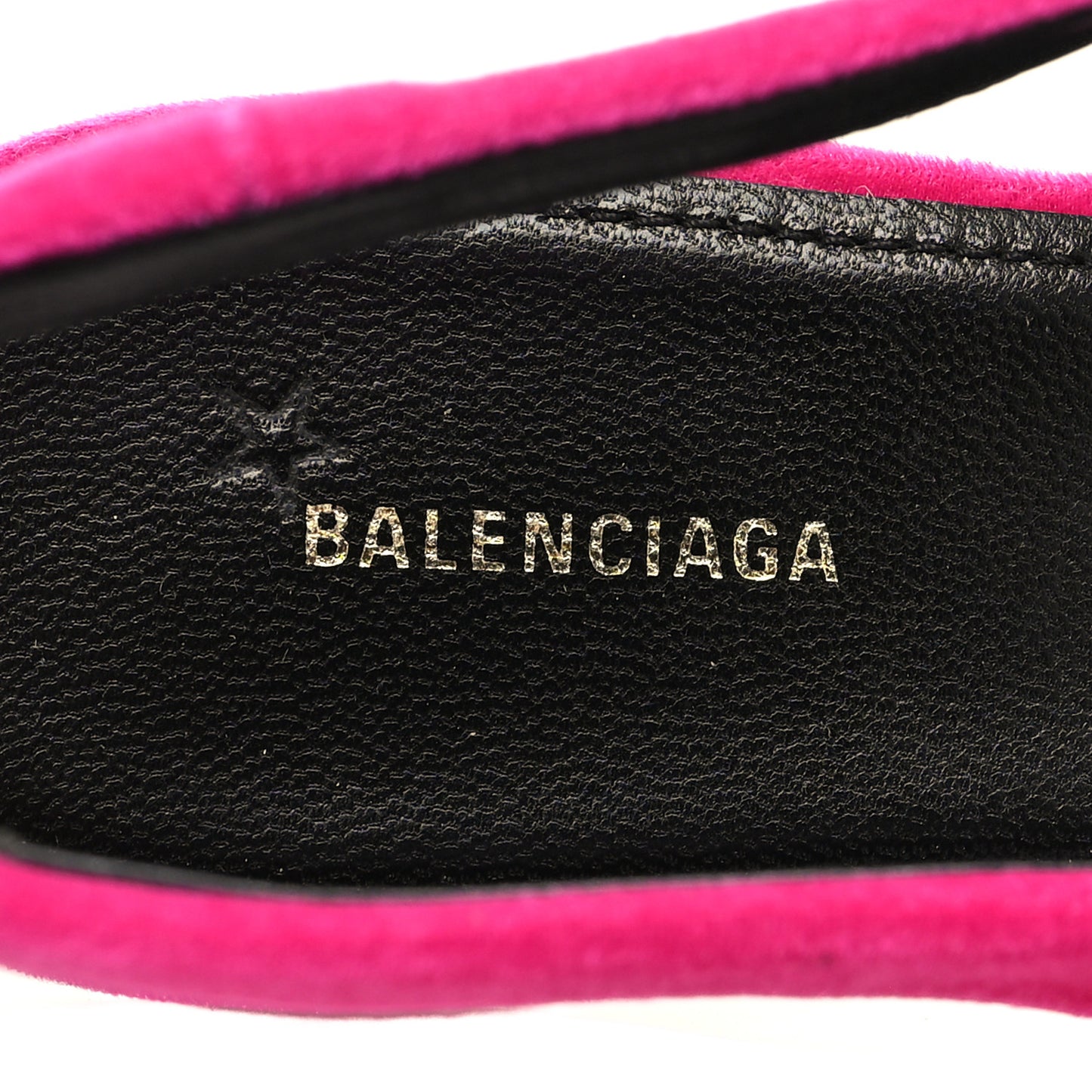 Velvet BB Knife Pointy Toe Slingback Flats 36 Pink
