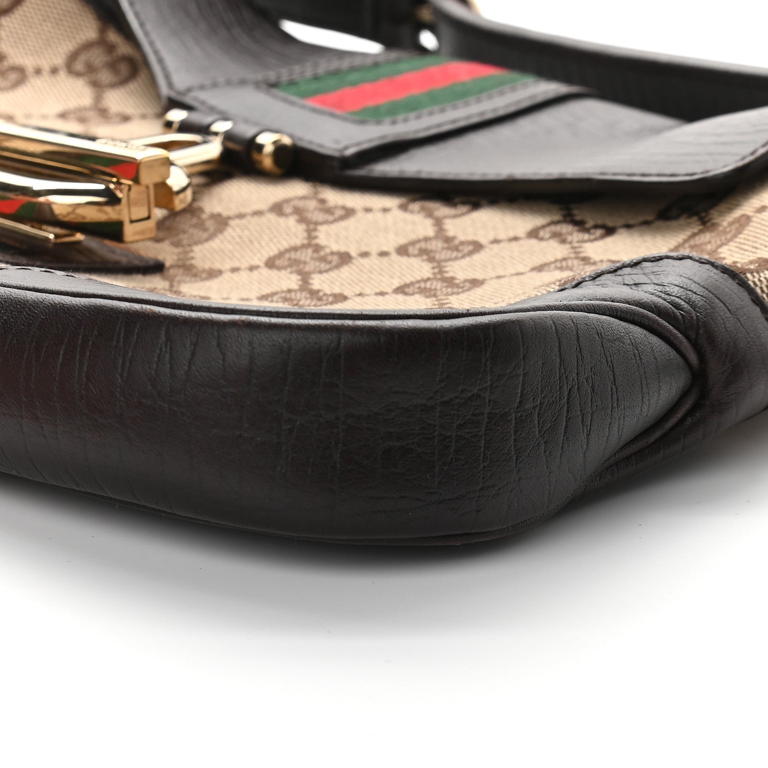 Gucci Monogram Web Shoulder Bag Dark Brown 9 of 12