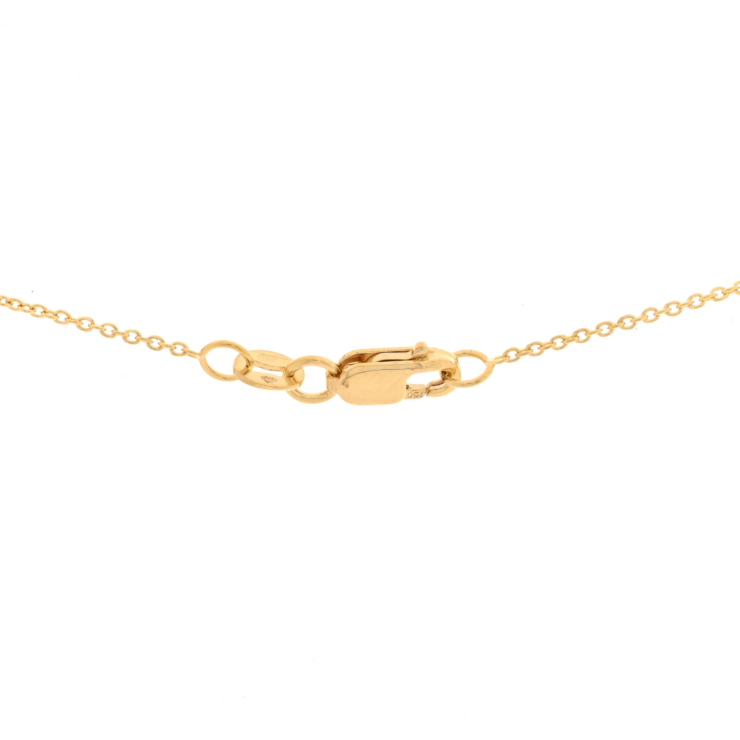 18K Yellow Gold Diamond Tiny Treasurers Compass Pendant Necklace
