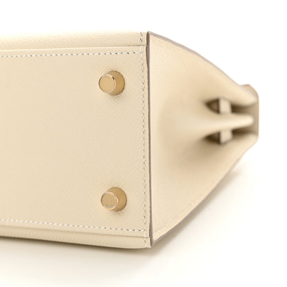 Hermes Epsom Kelly Sellier 25 Craie 10 of 11