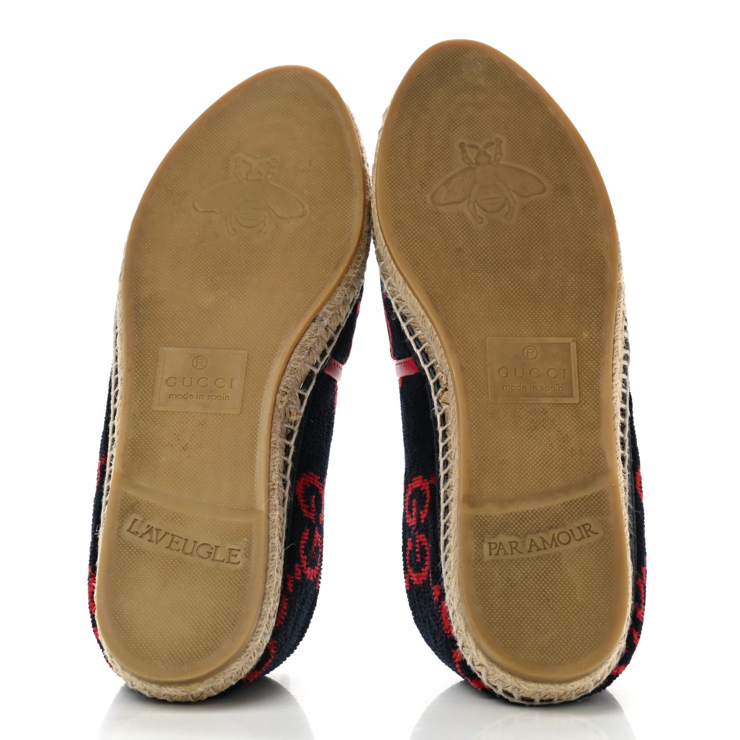 Terry Cloth GG Monogram Espadrilles 39.5 Blue Red