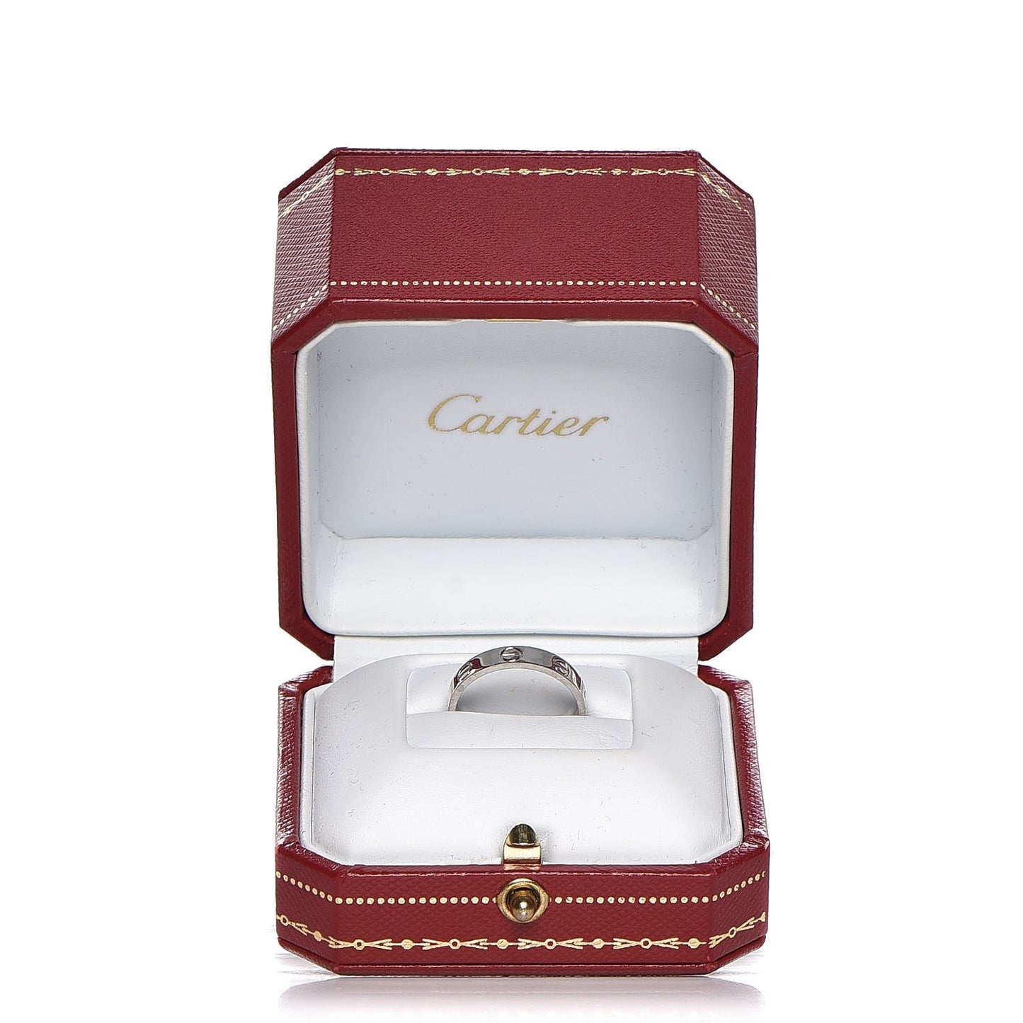 18K White Gold 3.5mm LOVE Wedding Band Ring 52 6