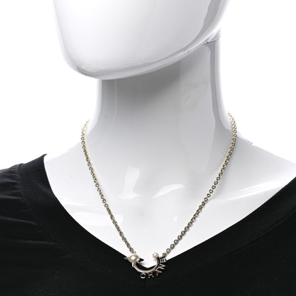 Chanel Pearl Logo Necklace Gold 2 of 7