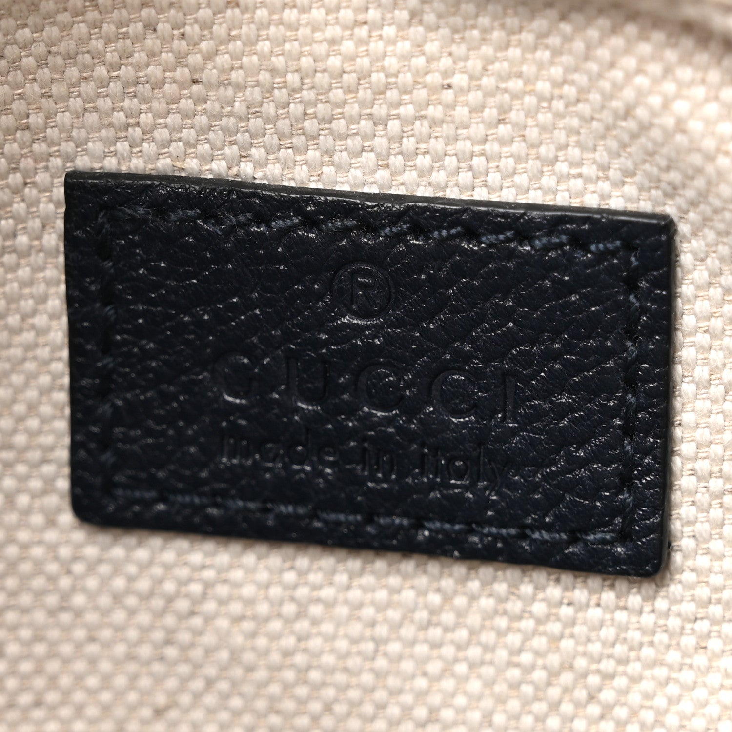 Gucci GG Supreme Monogram Textured Calfskin Web Small Attache Shoulder Bag Beige Blue 6 of 10
