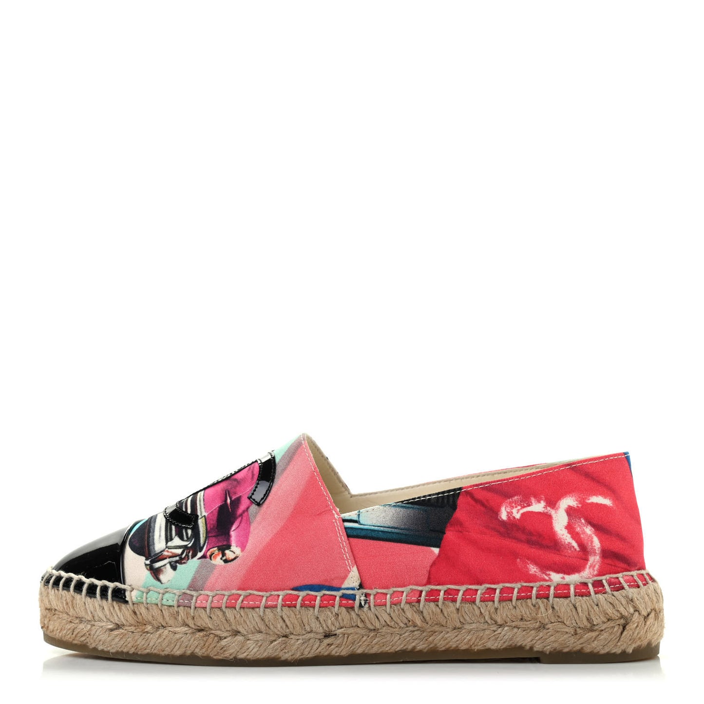 Fabric Patent CC Espadrilles 36 Multicolor Black