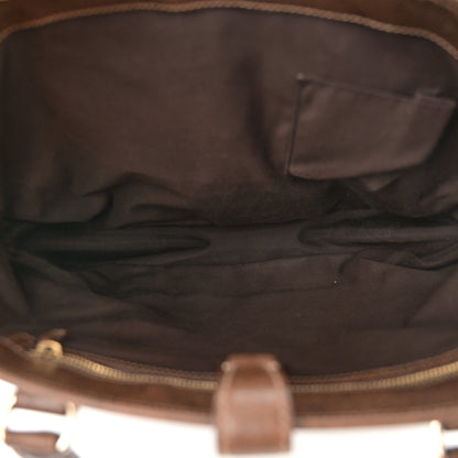 Gucci Monogram Piston Lock Tote Brown 5 of 11
