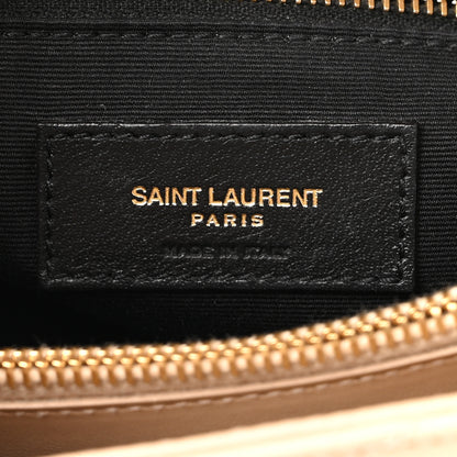 Saint Laurent Calfskin Y Quilted Monogram Medium Loulou Chain Satchel Nude Powder 6 of 10