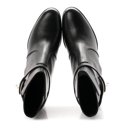 Hermes Calfskin Frenchie 50 Ankle Boots 39 Black 2 of 9