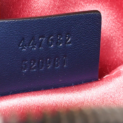 Gucci Denim Matelasse Pearl Studded Small GG Marmont Chain Shoulder Bag Blue 7 of 10