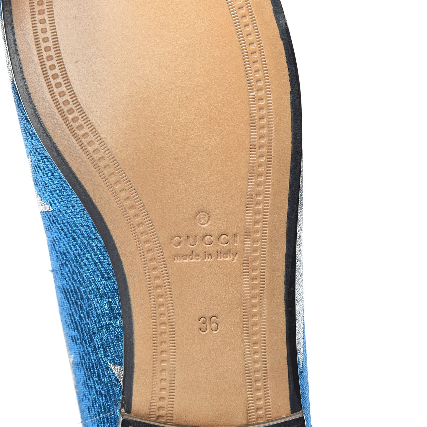 Lurex Calfskin Starry Sky Womens Jordaan Loafers 36 Bluette Silver
