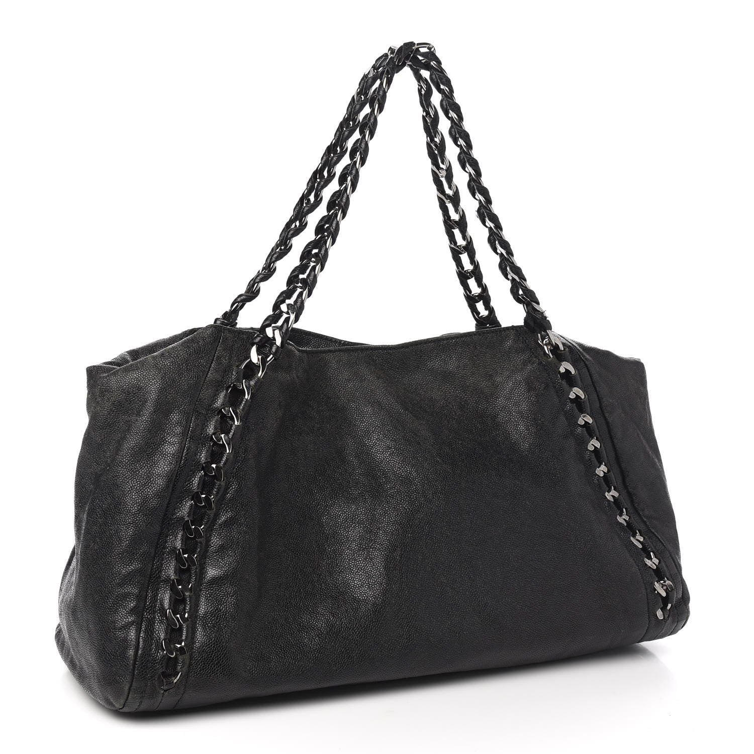 Chanel Glazed Caviar East West Modern Chain Tote Black 2 of 13