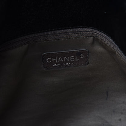 Chanel Vinyl Graphic Edge Flap Black 6 of 15