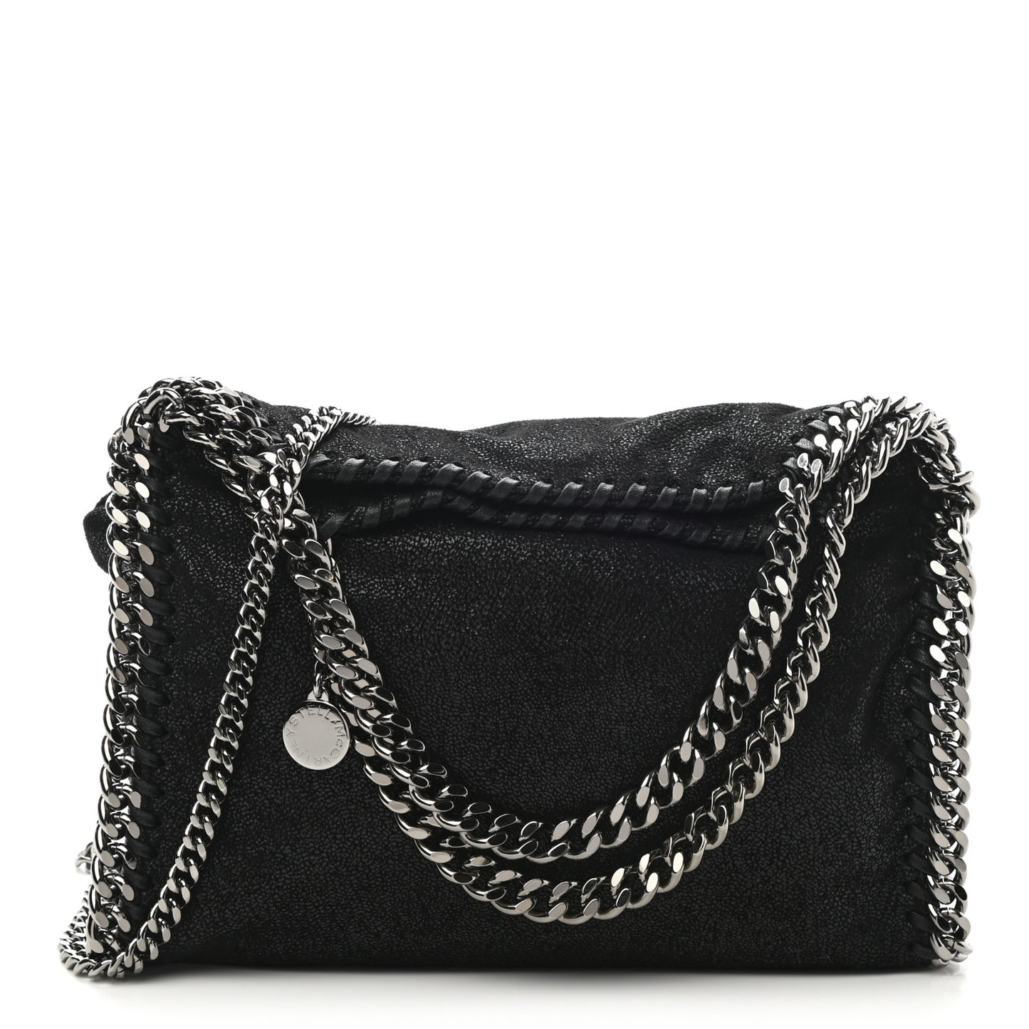 Shaggy Deer Mini Falabella Fold Over Tote Black