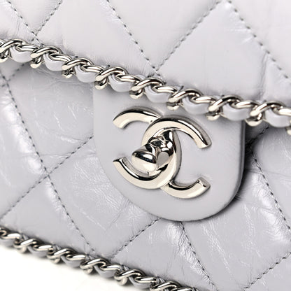 Chanel Crumpled Calfskin Large Chain All Over Flap Grey 5 of 5