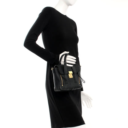 3.1 Phillip Lim 3.1 Textured Calfskin Mini Pashli Satchel Black 3 of 8