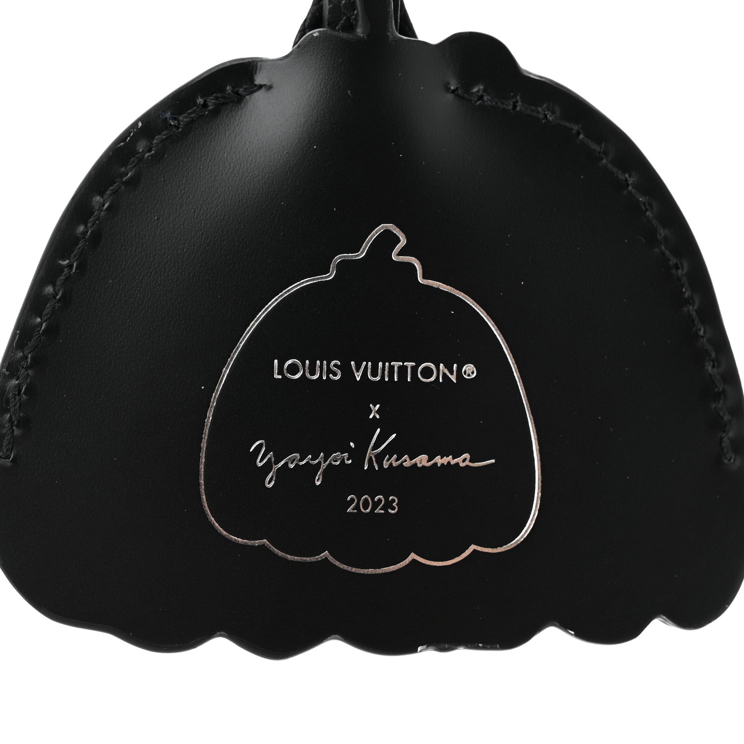 Louis Vuitton LV x YK Infinity Dots Pumpkin Dots Key Ring Black White 3 of 4