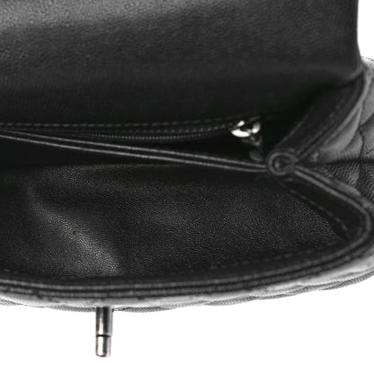 Chanel Caviar Lizard Embossed Quilted Mini Coco Handle Flap Black 5 of 9
