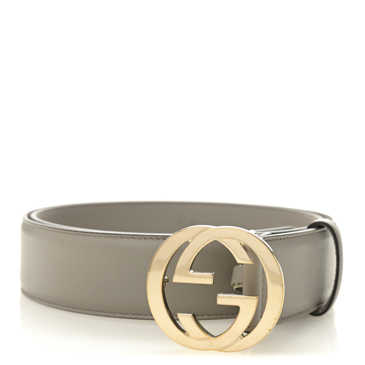 Gucci Moon Calfskin Interlocking G 37mm Belt 90 36 Storm Grey 1 of 5