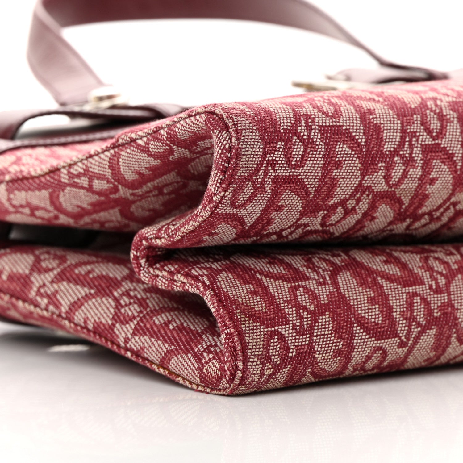 Christian Dior Calfskin Monogram Jeans Pocket Tote Red 9 of 17