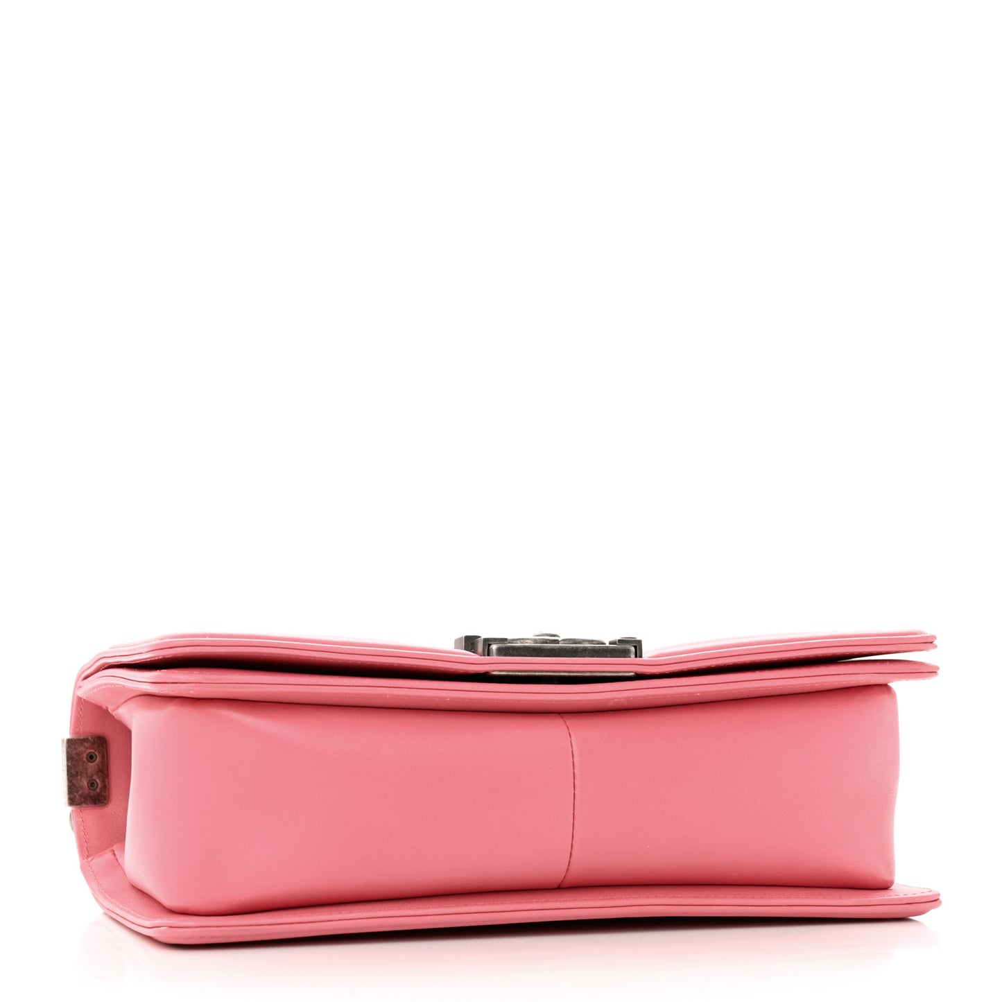 Calfskin Chevron Quilted Medium Boy Flap Pink