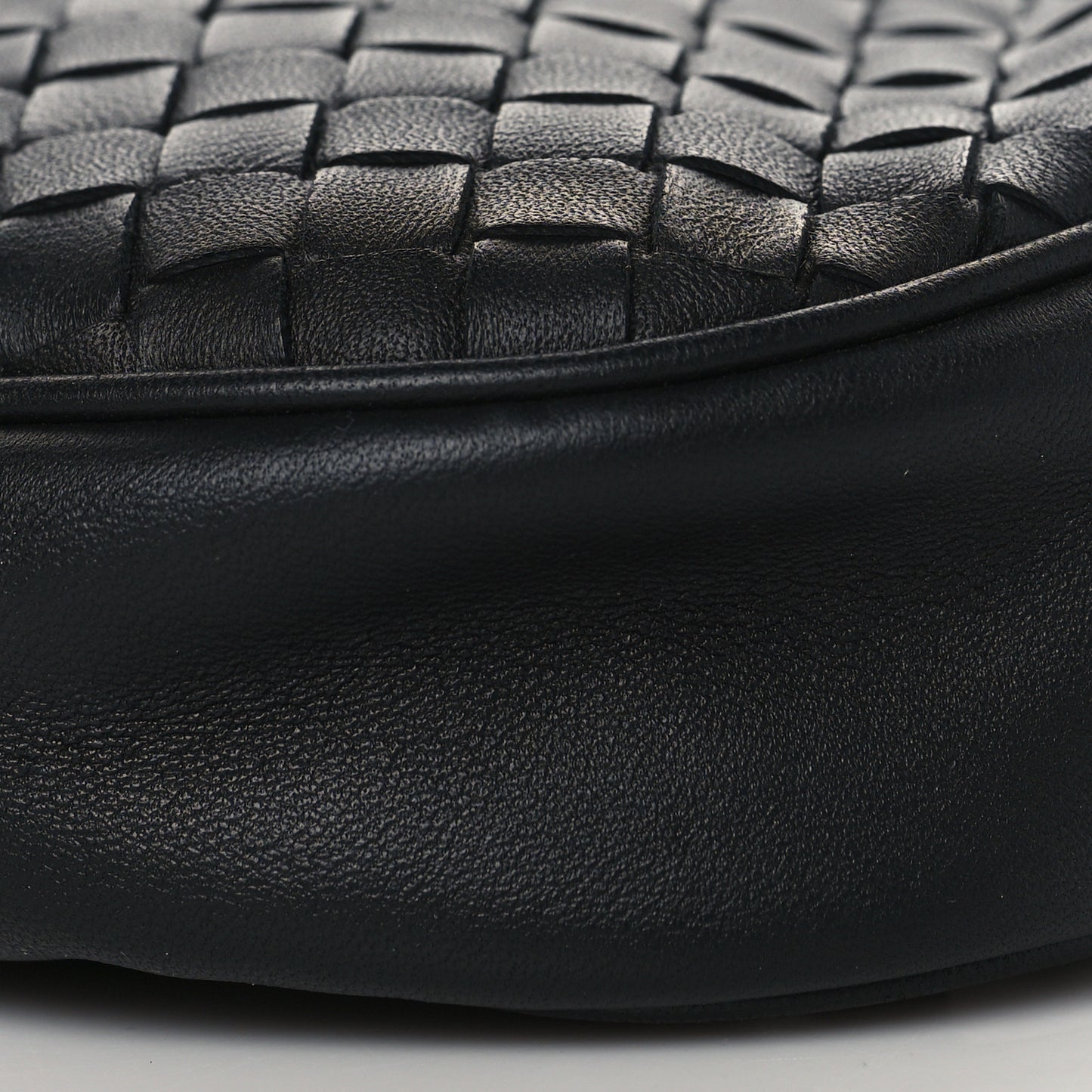 Nappa Intrecciato Belt Bag Black
