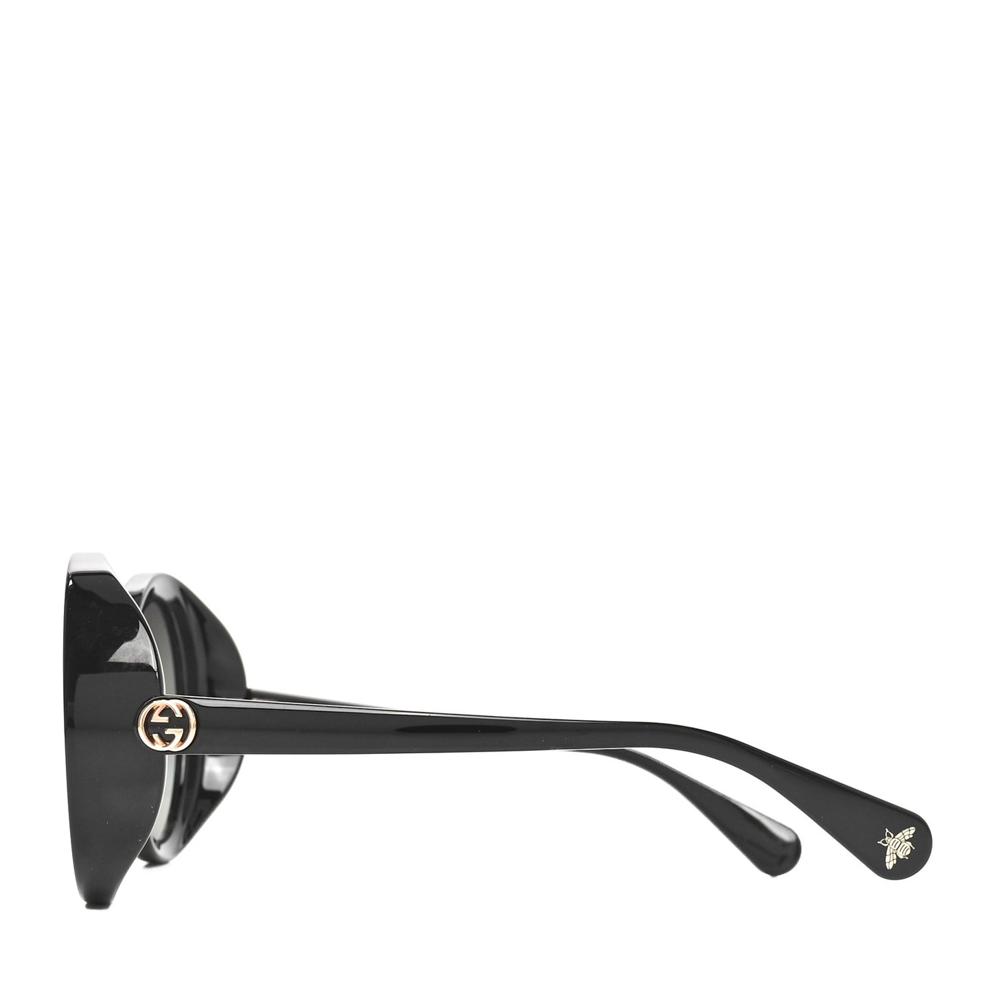 Acetate Round GG Sunglasses GG0367S Black