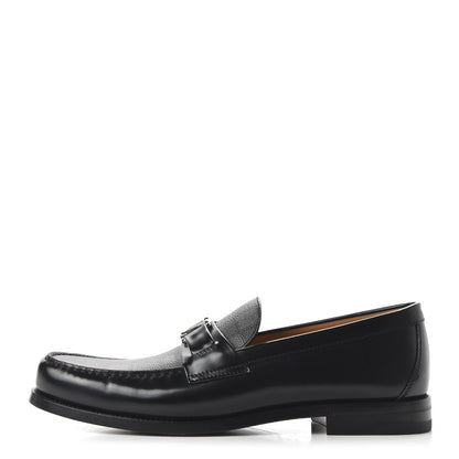 Louis Vuitton Glazed Calfskin Damier Graphite Major Loafer 7.5 Black 1 of 8